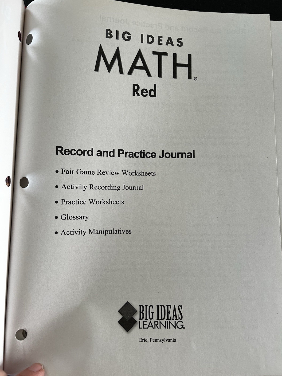 Math Big ideas Course 2