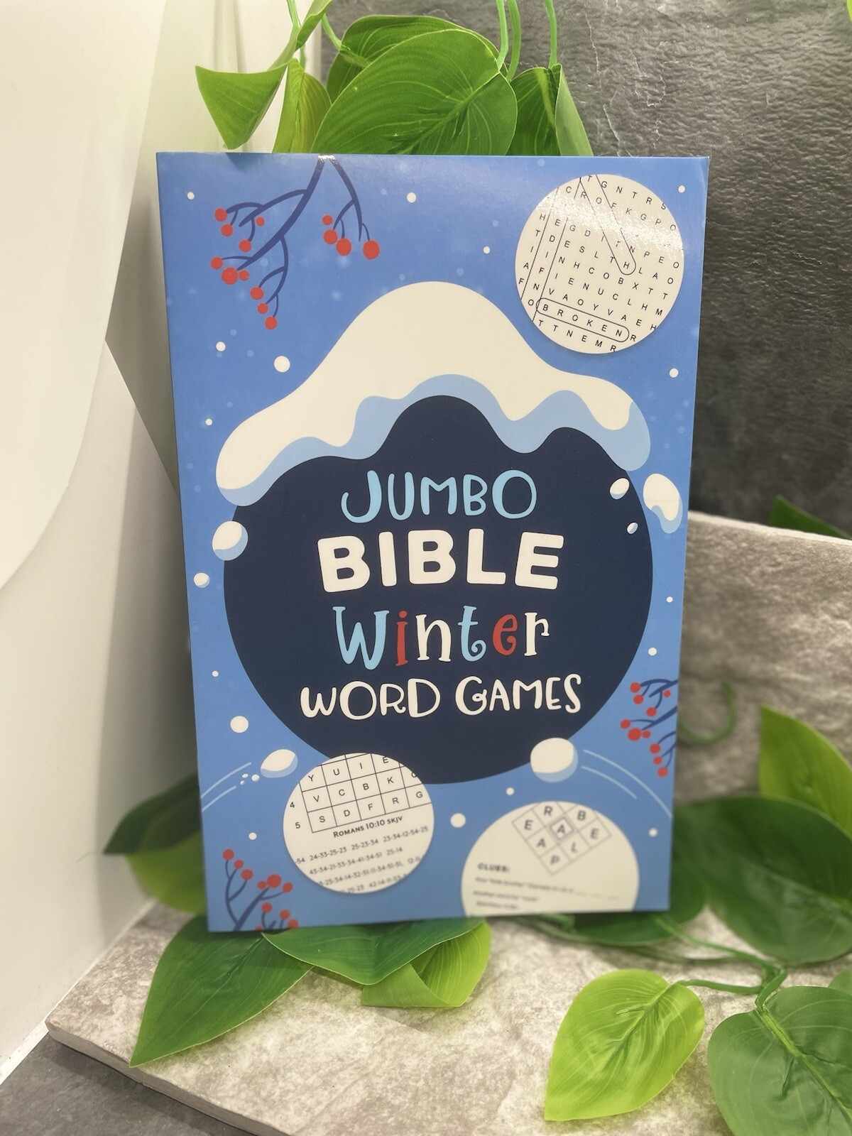 Jumbo Bible Winter Word Games by Compiled by Barbour New Free Ship