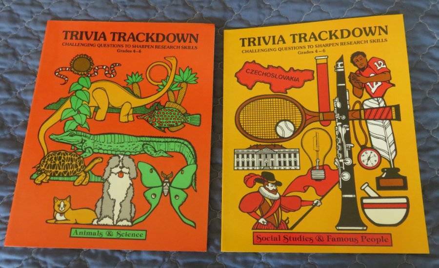 NEW Book Lot Grade 4-6 RESEARCH SKILLS Trivia Science Social Studies Home School
