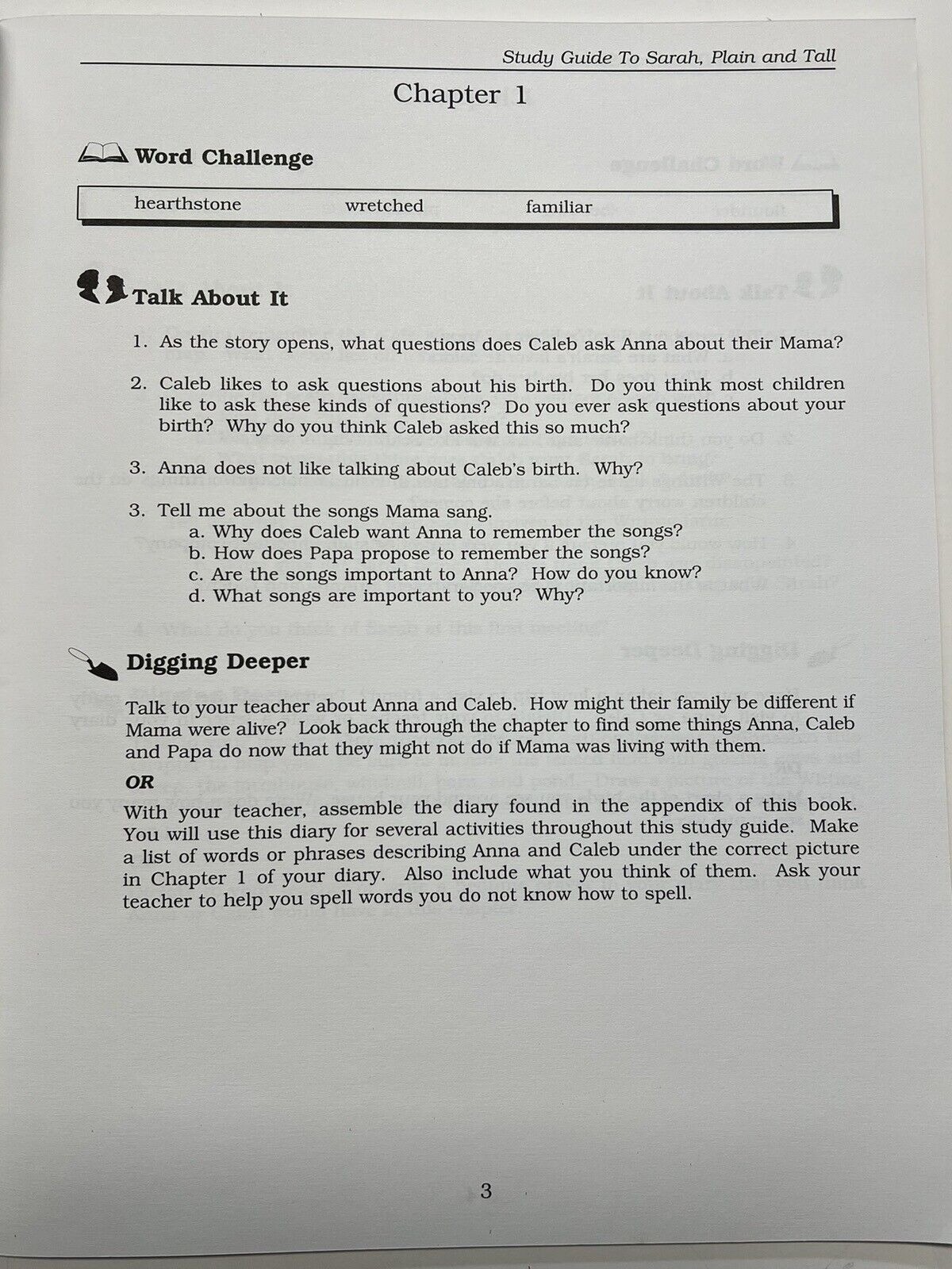 Sarah Plain and Tall Study Guide~Reading Skills Discover Srs~Common Sense R2 09