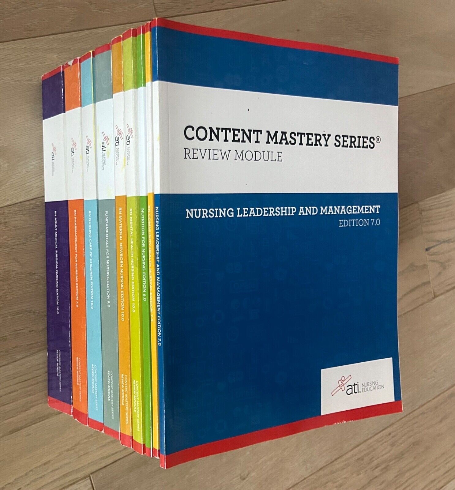ATI Nursing Education Content Mastery Series Review Module Textbooks, Set of 9