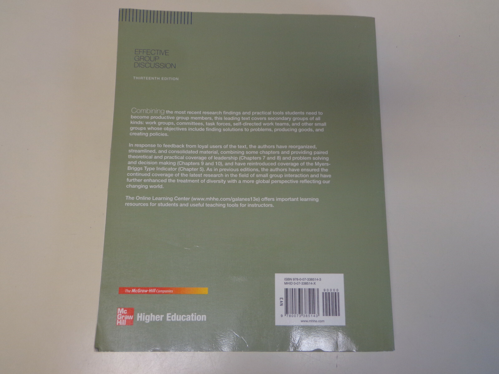 Effective Group Discussion 13th Edition 9780073385143 Textbook 2010