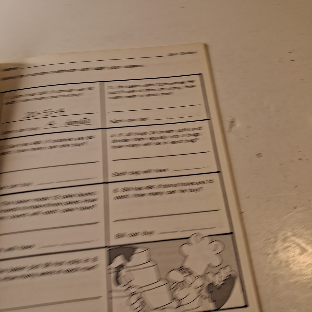 Frank Schaffer Math Word Problems Grade 3 Workbook FS-8552 Reproducible 1988