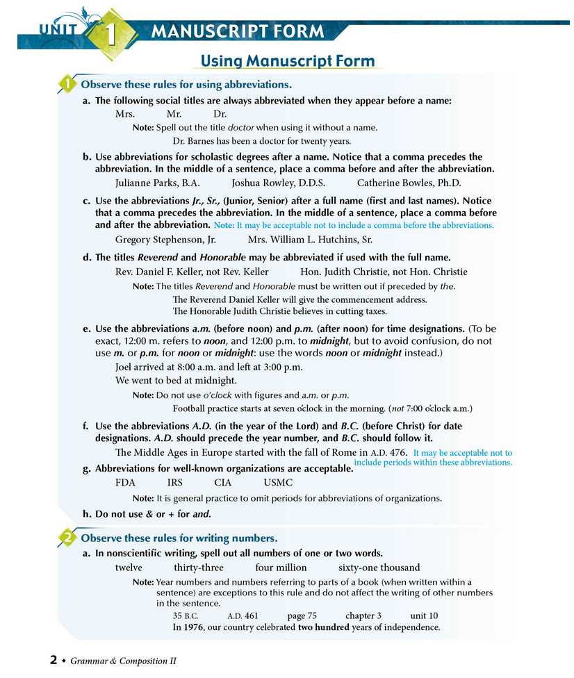 NEW ABEKA Grammar & Composition II TEACHER KEY for Work-text worktext 8th Grade