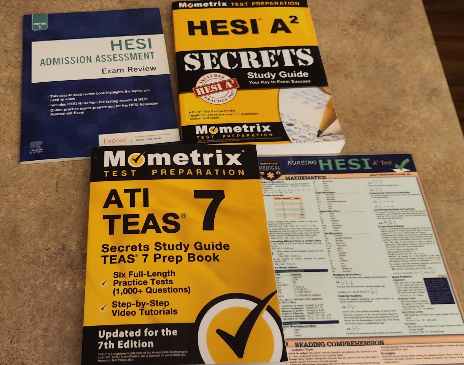 hesi A2 Study Guides- bundle 4 in 1.