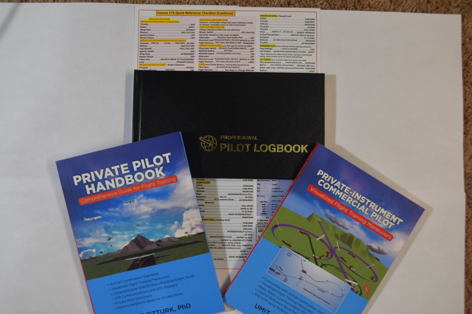 Flight Training-PPL Handbook, PPL-IR-CPL Maneuvers, Logbook, Cessna172 Checklist