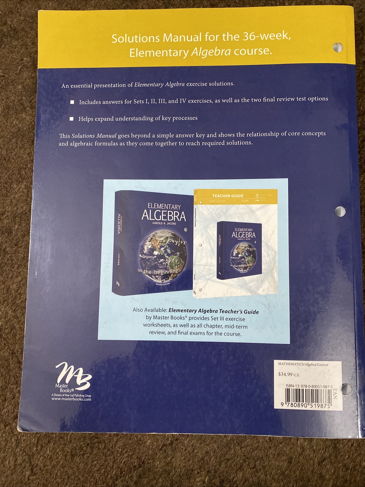 Harold Jacobs Elementary Algebra Solutions Manual