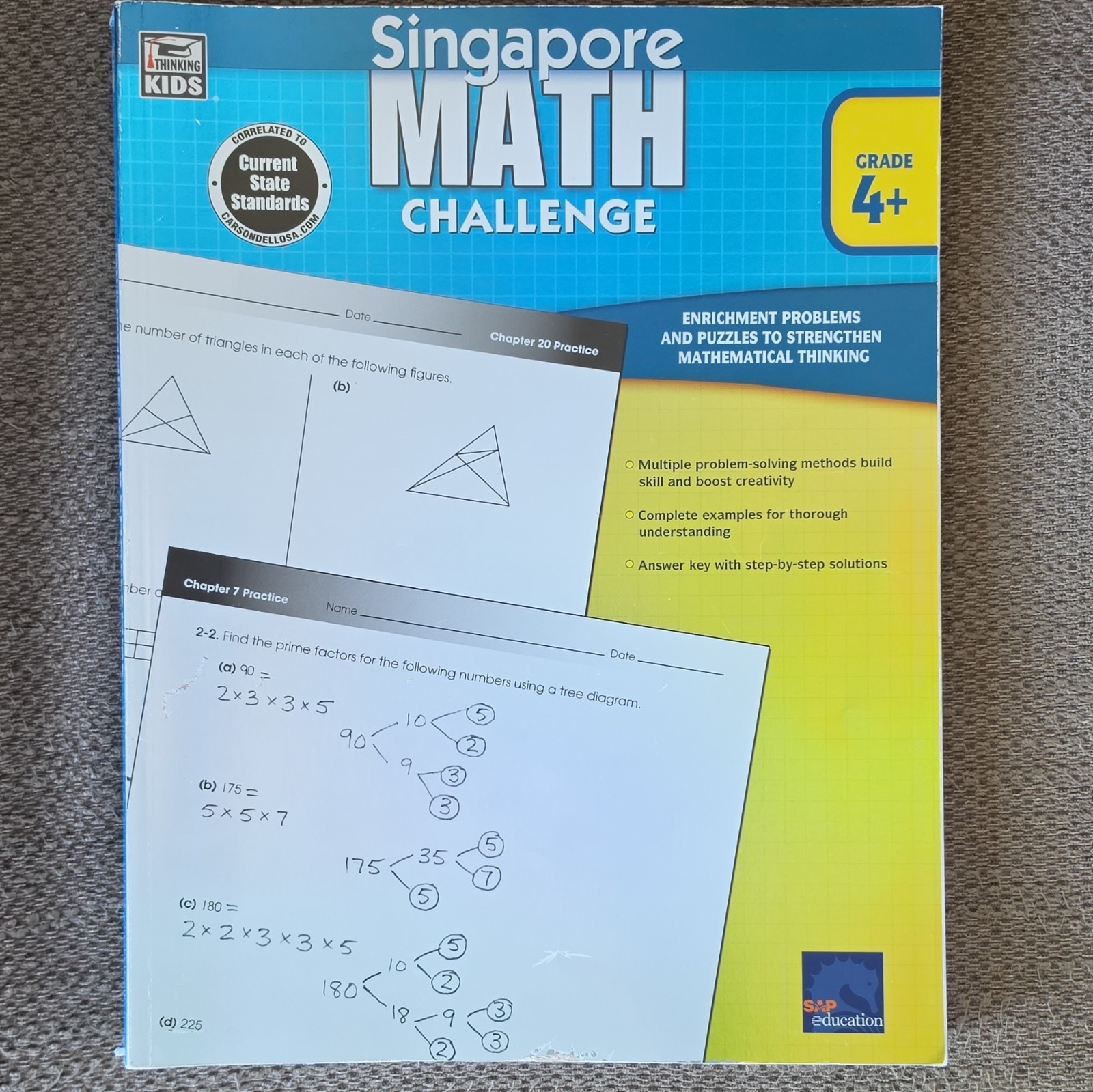 Singapore Math Singapore Math Challenge Grade 4+ Workbook Paperback Answer Key