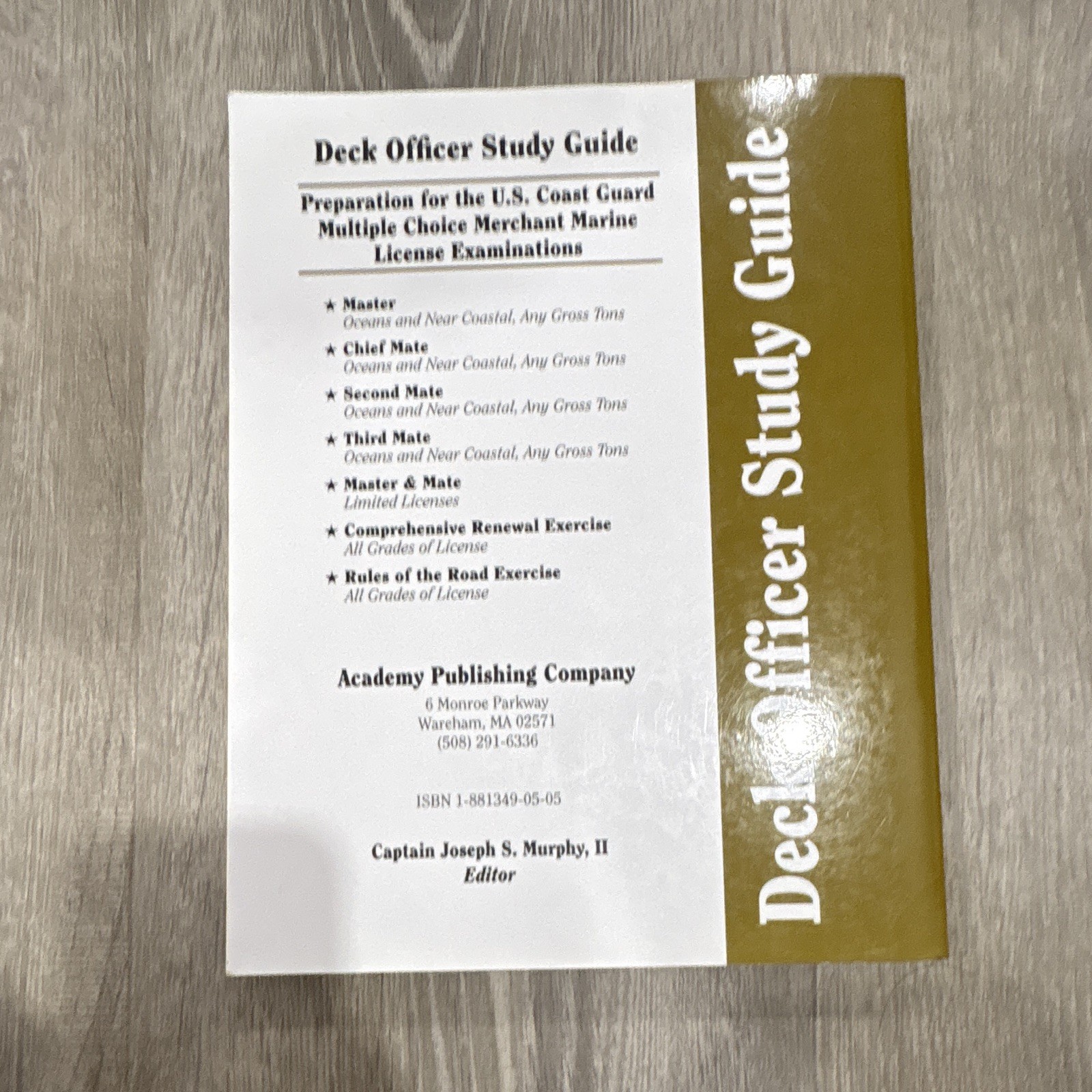 Deck Officer Study Guide Vol 5 Navigation Problems USCG Exam Prep Revised 2011