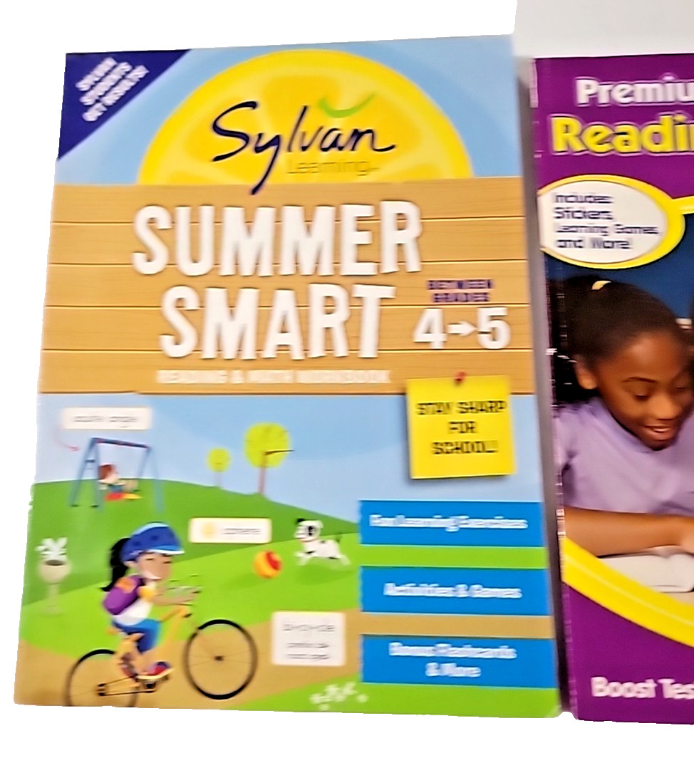 Sylvan Summer Smart Between Grades 4-5 and Premium Education 4-5 Math Workbooks