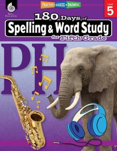 180 Days of Spelling and Word Study for 5th Grade – Fifth Grade Spel – VERY GOOD