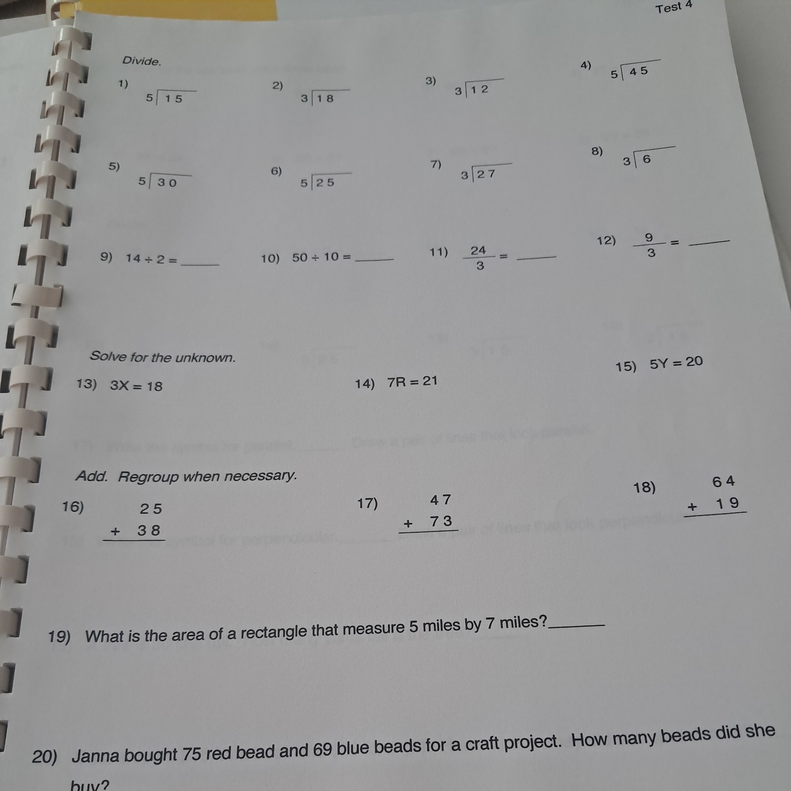 Math U See Delta Instructor Manual, DVD, and Test book Math Division Very Good