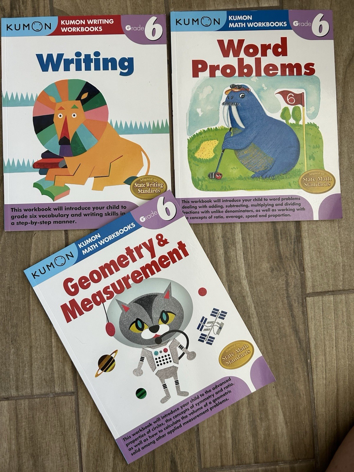 3 Kumon Grade 6 Workbook Writing Word Problems Geometry Measurement Homeschool