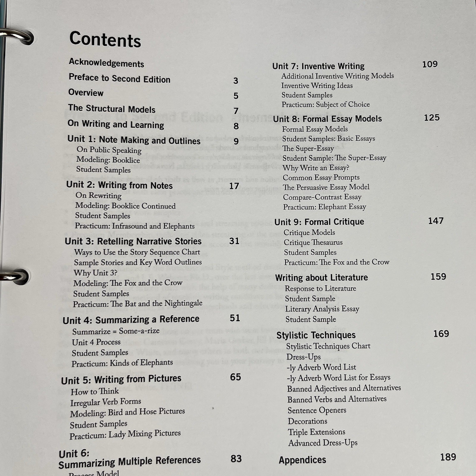 Teaching Writing: Structure & Style Seminar Practicum Workbook A. Pudewa Good