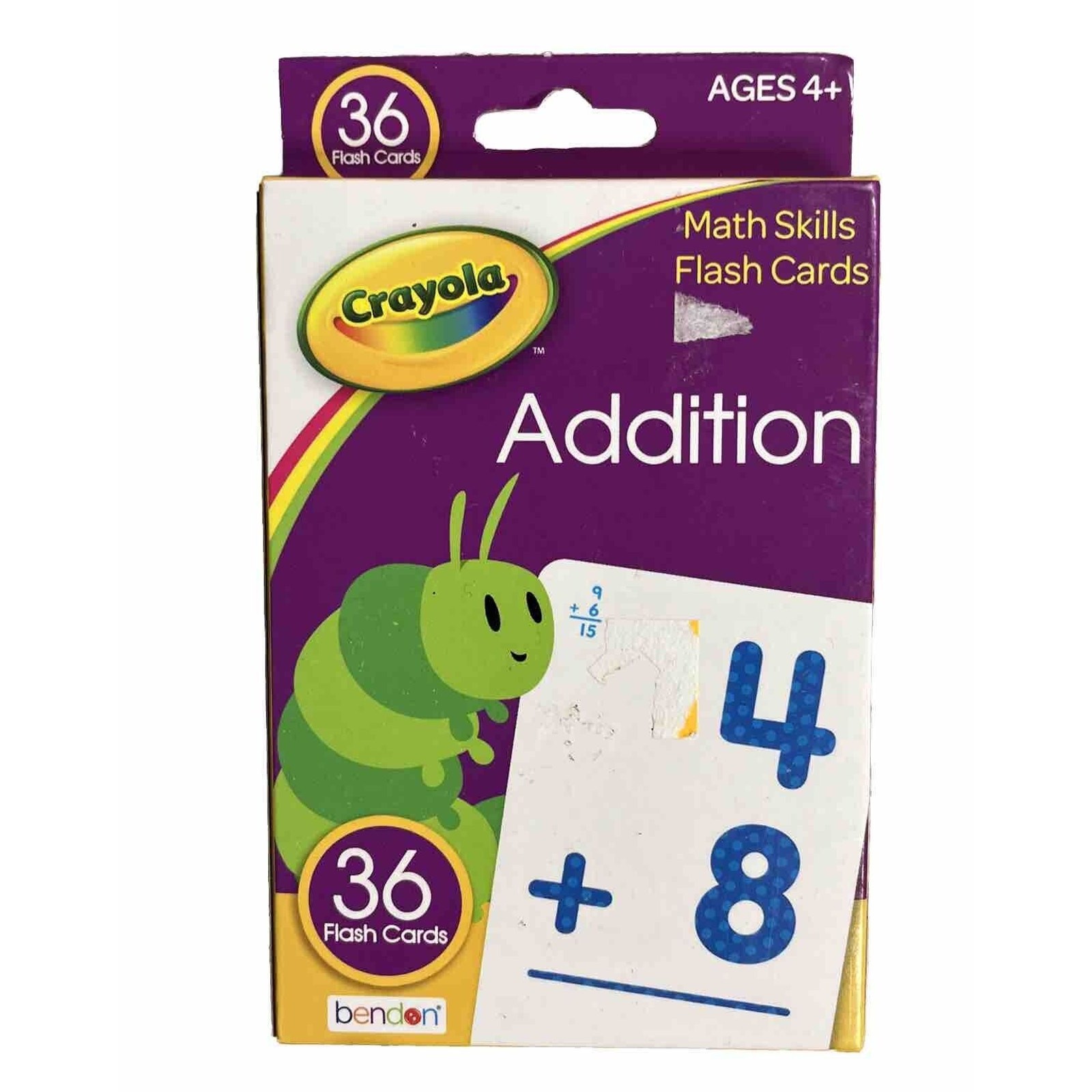 Crayola Addition Flash Cards Age 4+ Math Skills Kindergarten Elementary 36 Ct