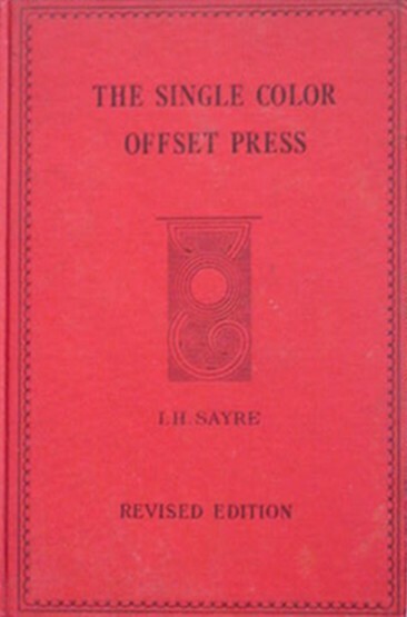 SINGLE COLOR OFFSET PRESS, 1969 BOOK *
