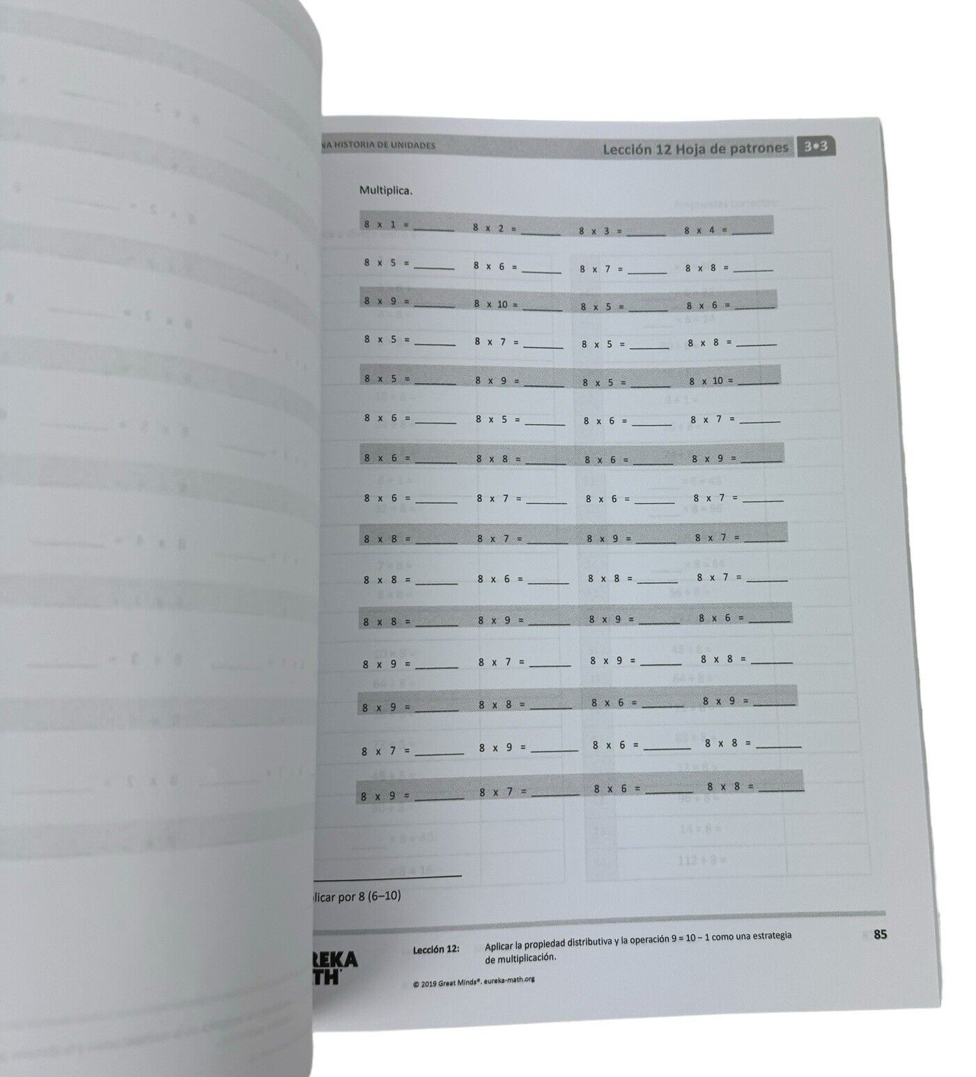 Spanish Eureka Math Practice Workbook Grade 3 Fluency Modules 1-4 by Great Minds