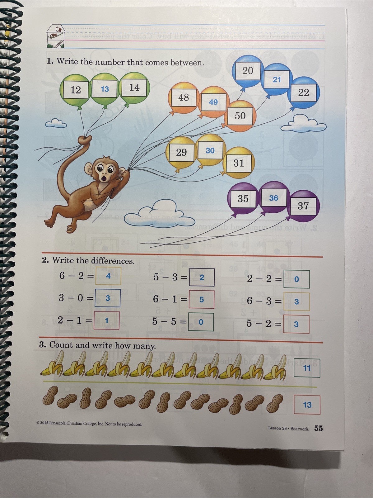 🐯ABEKA 1st Grade ARITHMETIC 1 Teacher Key