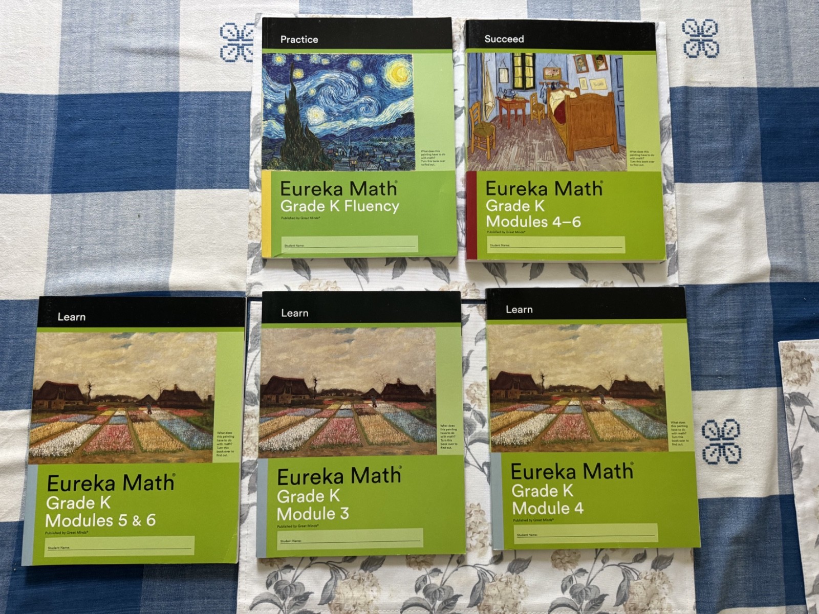 Eureka Math Learn, Succeed and Practice Grade K, Learn Module 3-6 set of 5 books
