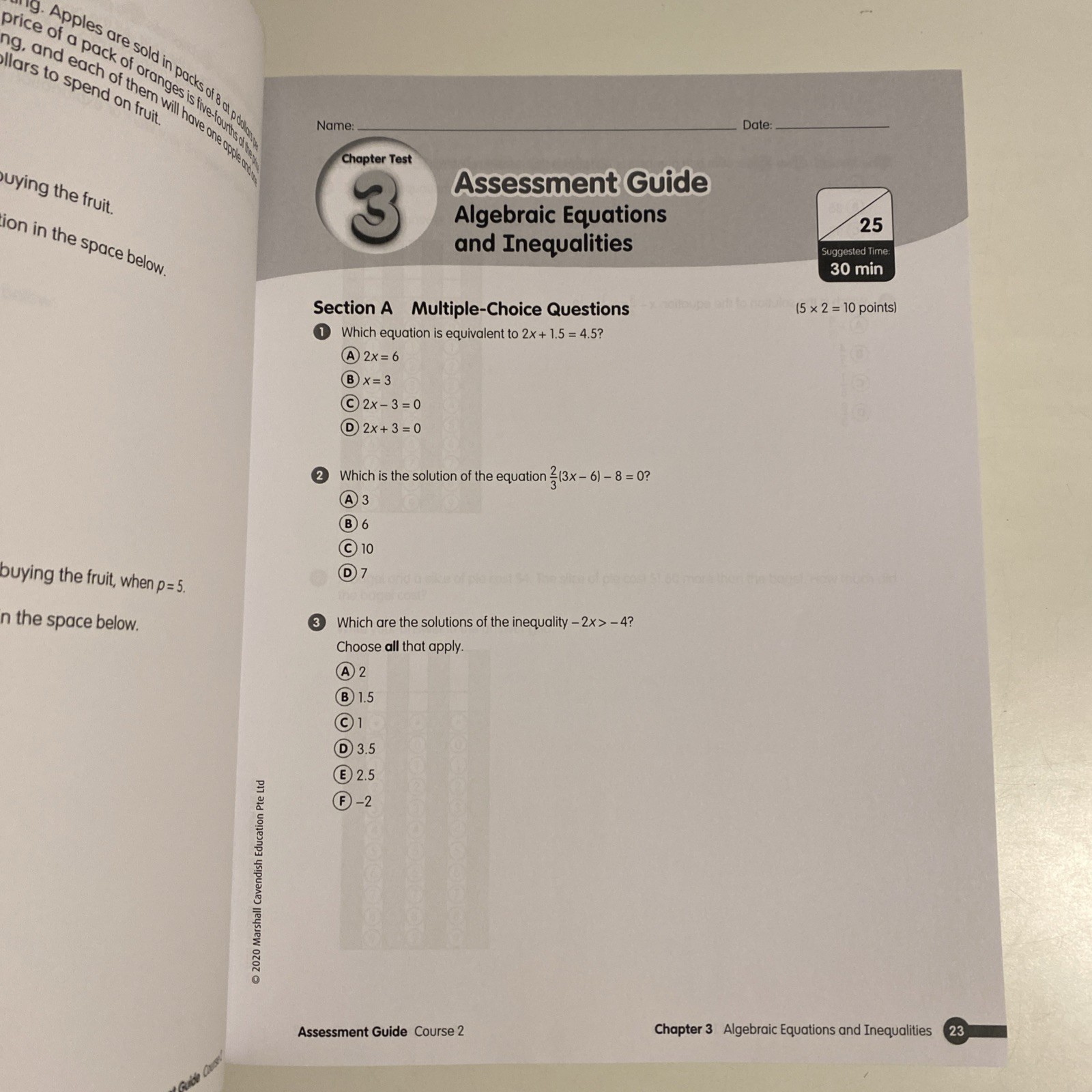 Math in Focus Student Edition 2A & 2 B, Teacher Edition 2, Clean Pages. 2020