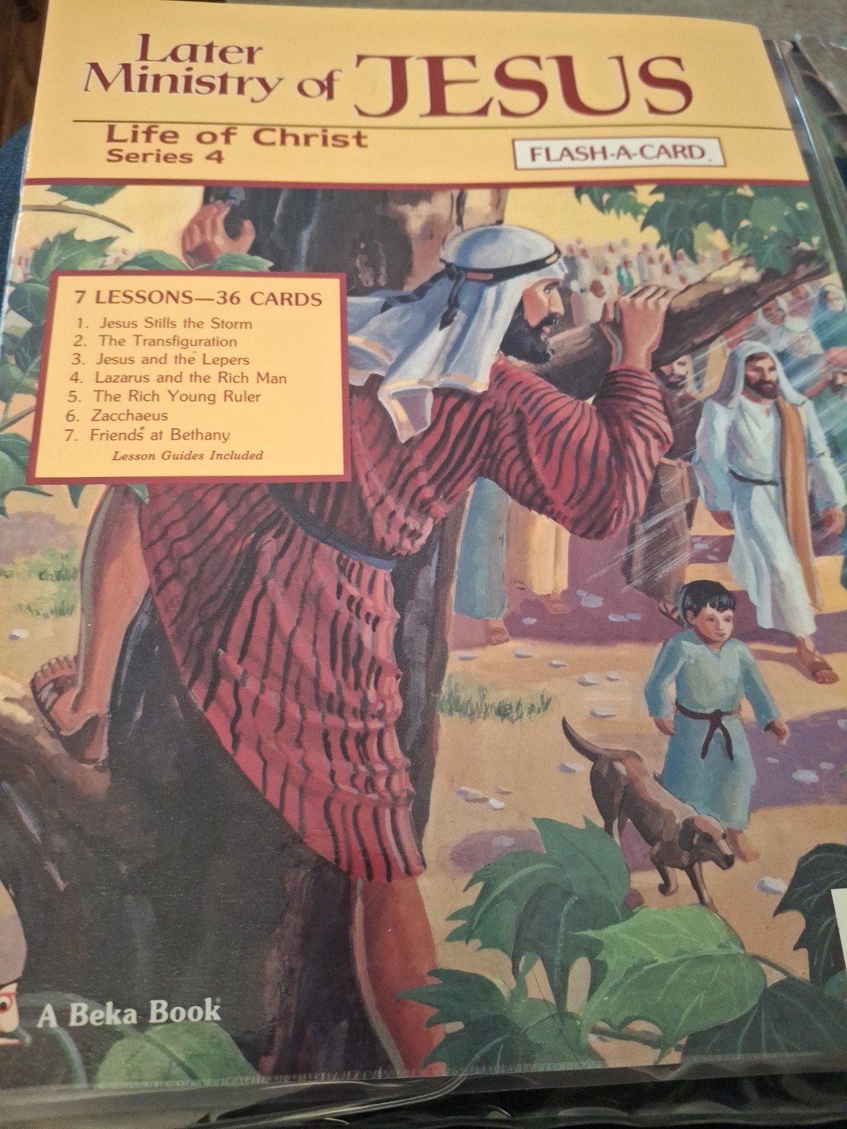 A Beka Book Life of Christ Later Ministry Jesus Series #4 36 Cards 7 Lessons
