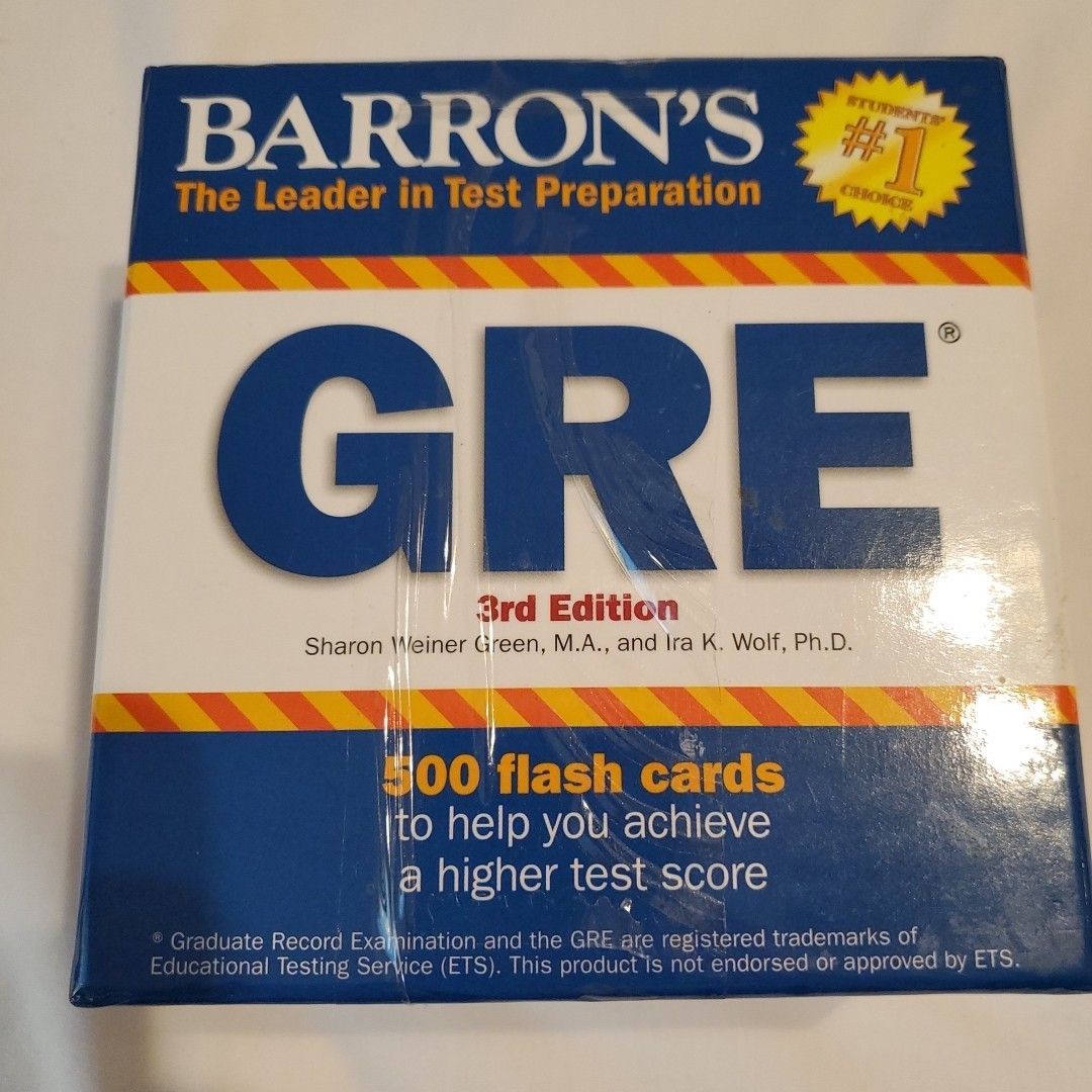 Barron’s GRE Flashcards 3rd Edition 500 Flash Card Boxed Set