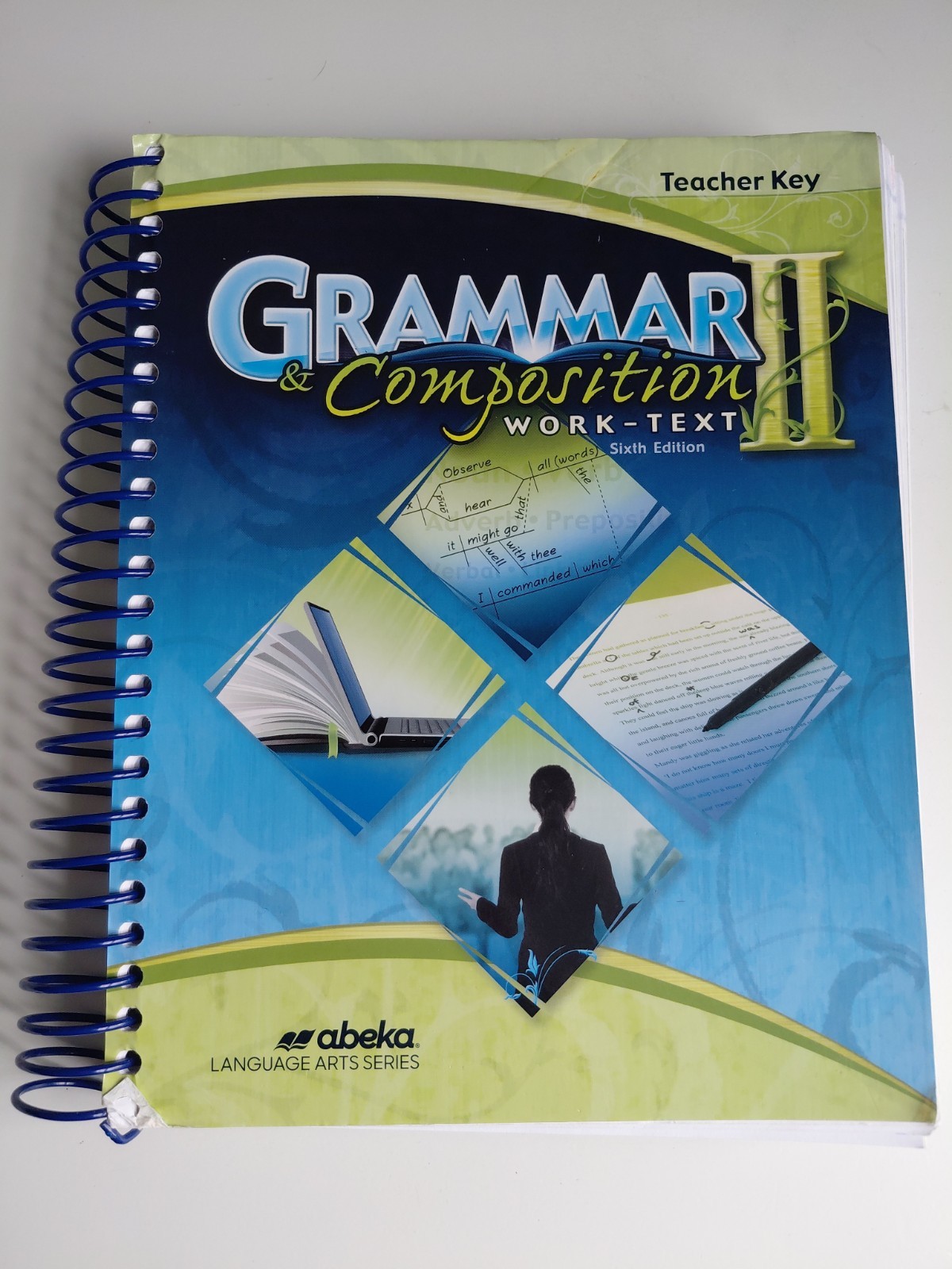 Abeka Grammar & Composition II 6th Edition Work Text Teacher Key for 8th Grade