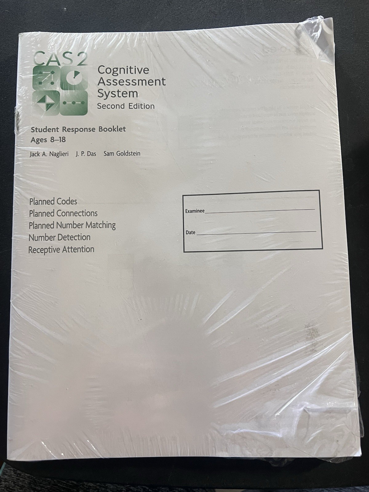 Cognitive Assessment System, Second Edition, Student Response Booklet Ages 8-18