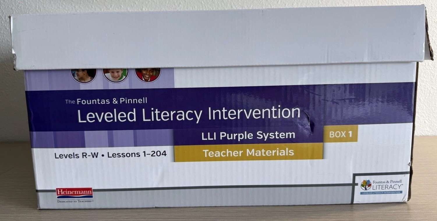 Fountas & Pinnell LLI Purple System Box 1 Teacher Materials Spiral Bound Set