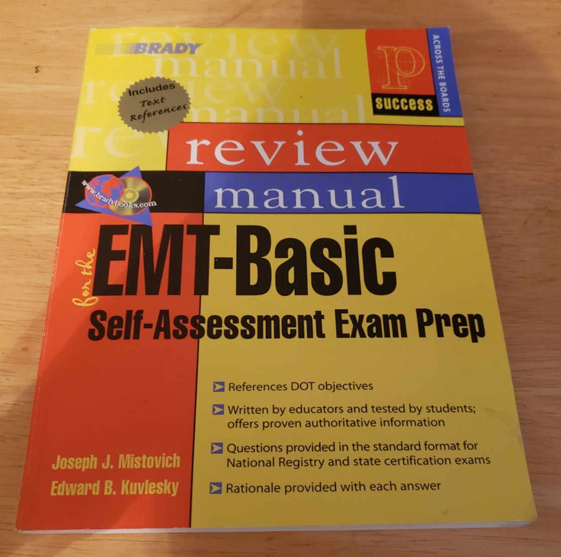 Brady EMT-Basic Self-Assessment Exam Prep Review Manual SC W/CD-ROM…NEW