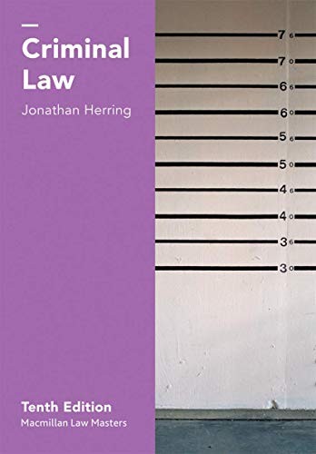 Criminal Law (Macmillan Law Masters) by Herring, Jonathan Book The Fast Free