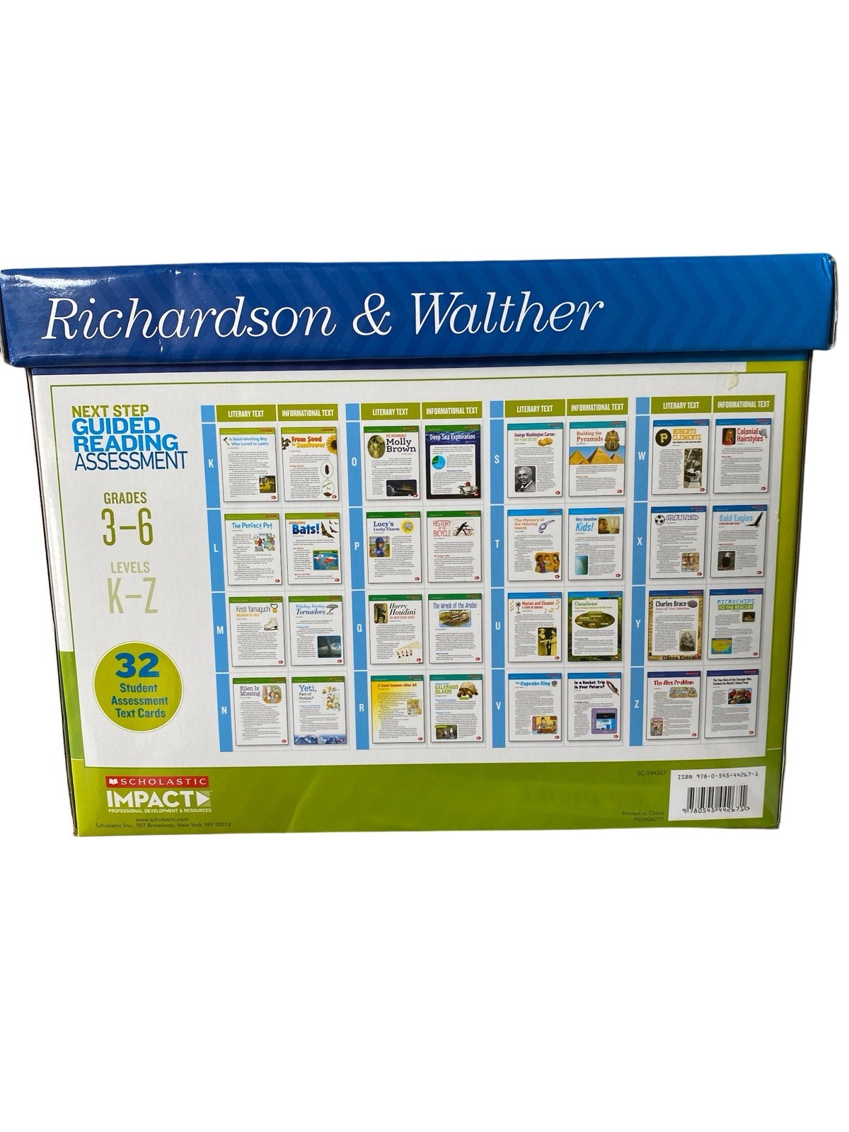 Next Step Guided Reading Assessment Grades 3-6 Richardson & Walther Scholastic