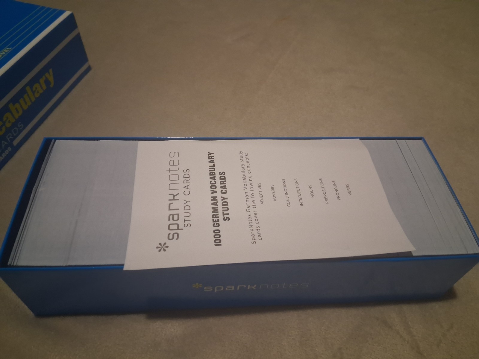 SparkNotes German Vocabulary 1000 Study Flash Cards Language Homeschool