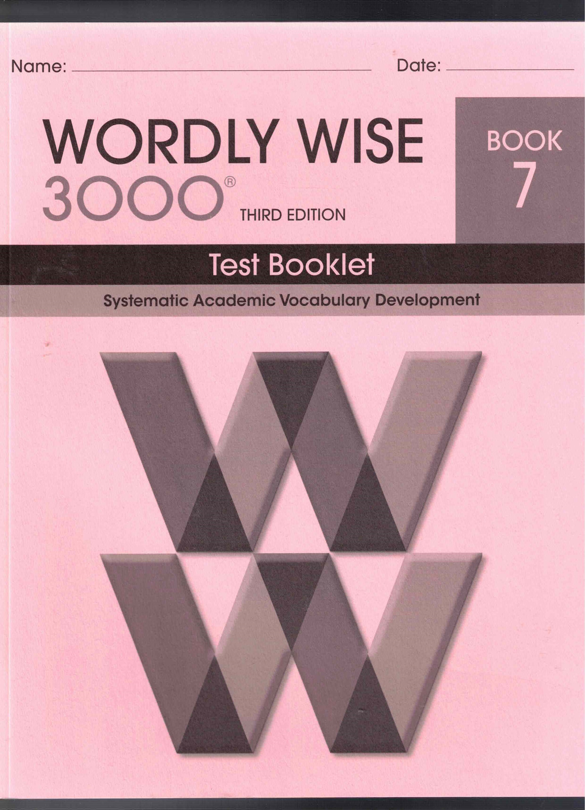 Wordly Wise 3000 Test Booklet Book 7 School Specialty
