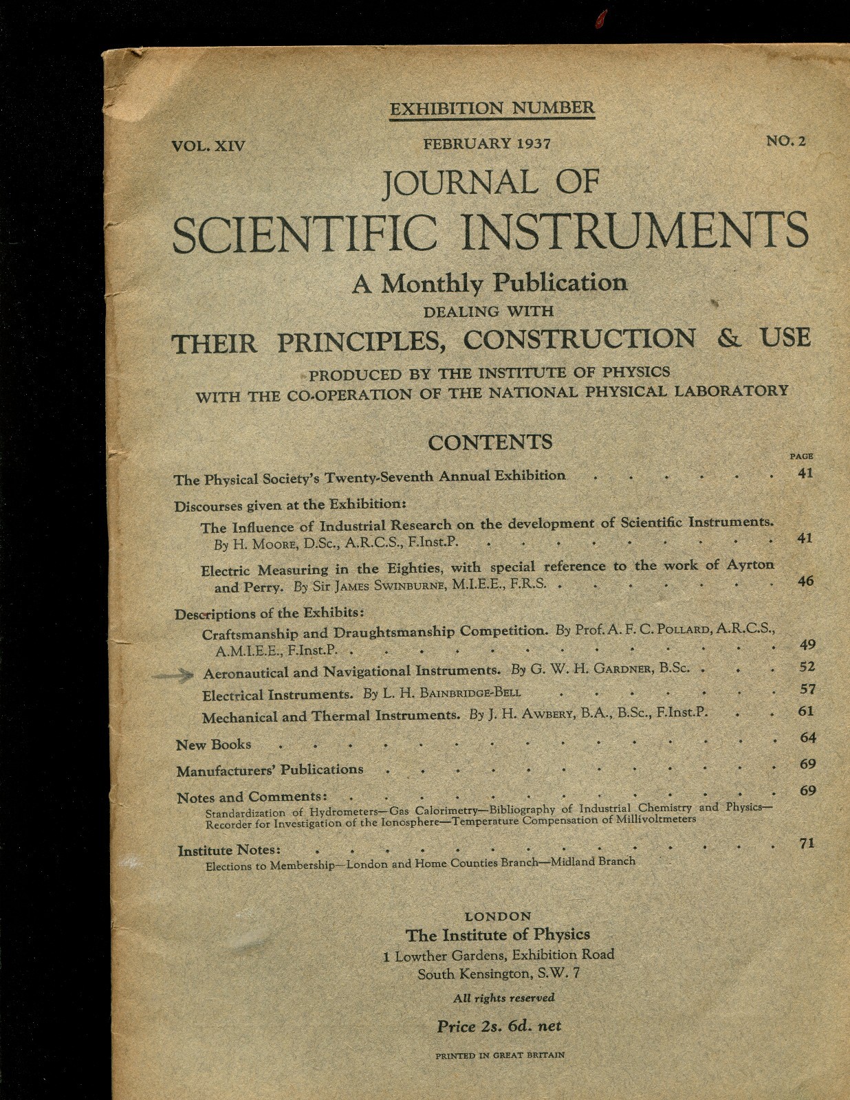 Aeronautical and Navigational Instruments