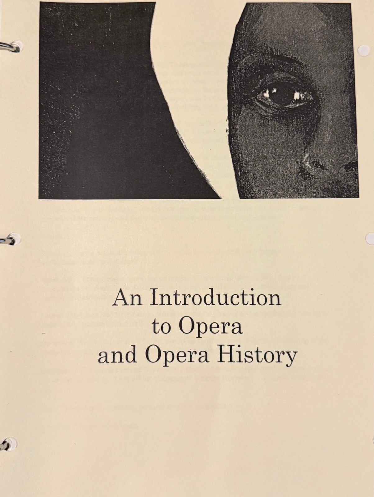 Introducing Margaret Garner Study Guide Binder from 2005 Seminar Opera Notes