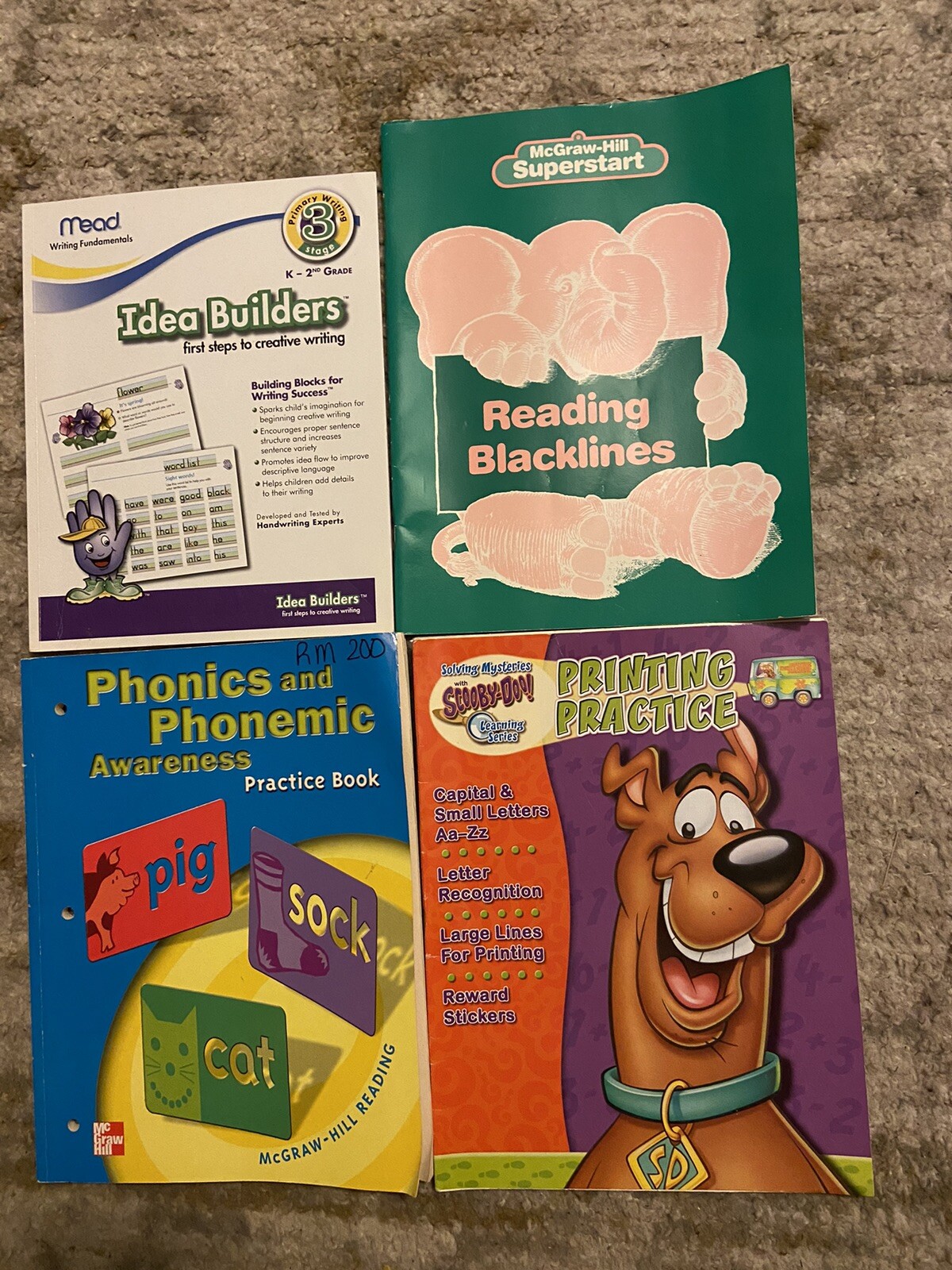 Phonics Practice Printing Practice Reading Black lines Idea Builders
