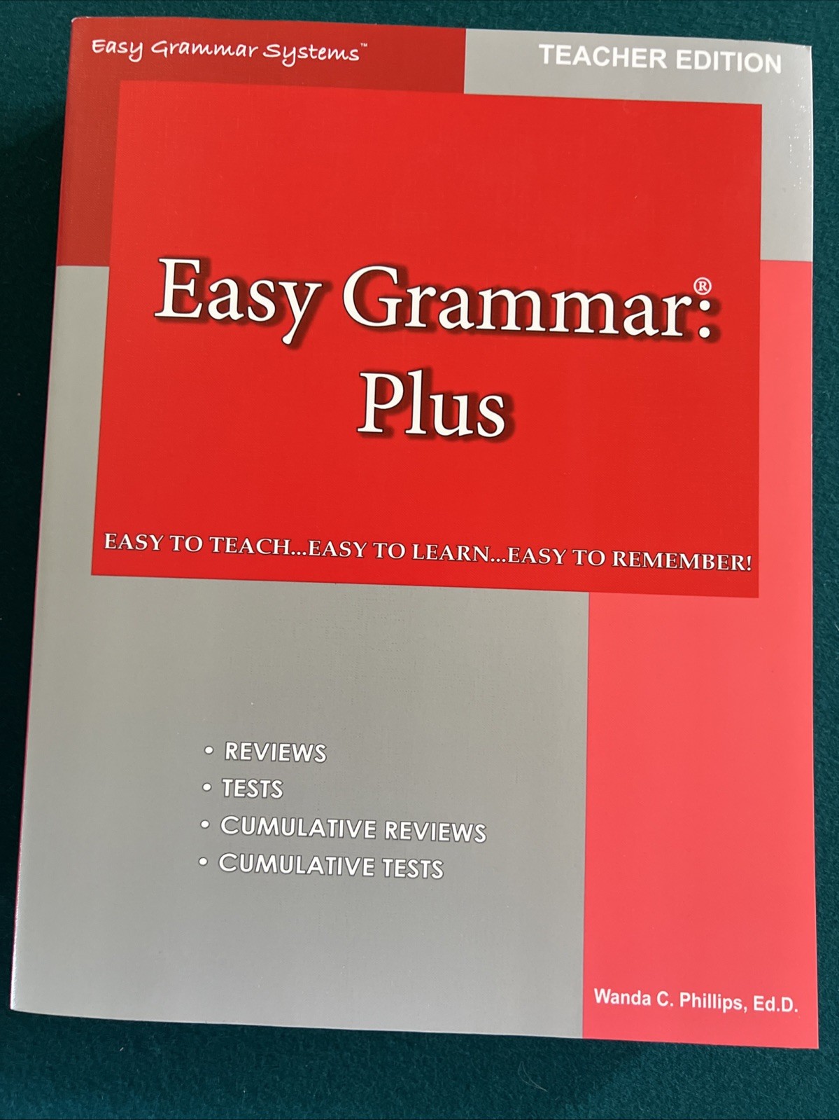 Easy Grammar Plus teacher Edition by Wanda C. Phillips and 2 Workbooks.