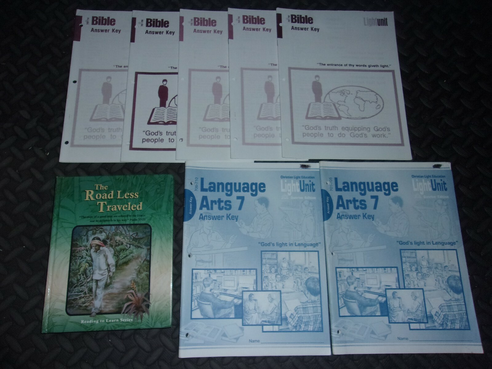 CLP Christian Light Pub Light Unit 7th Grade 7 LANGUAGE ARTS BIBLE & READING Lot