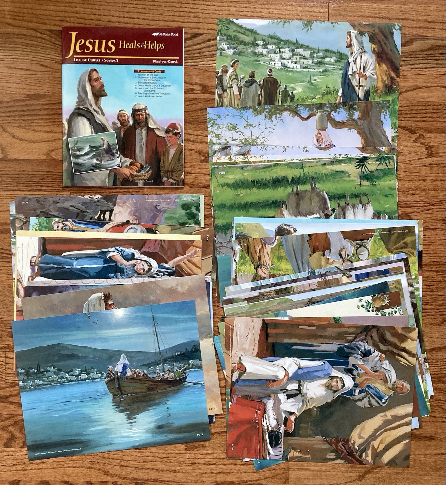 Abeka Flash A Card Bible Stories Jesus Heals and Helps Life of Christ Series 3