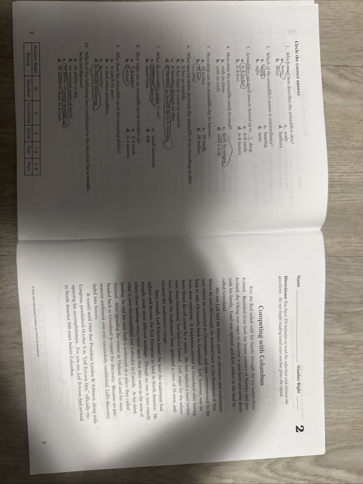 Reading Comprehension Skill Sheets 6 Abeka