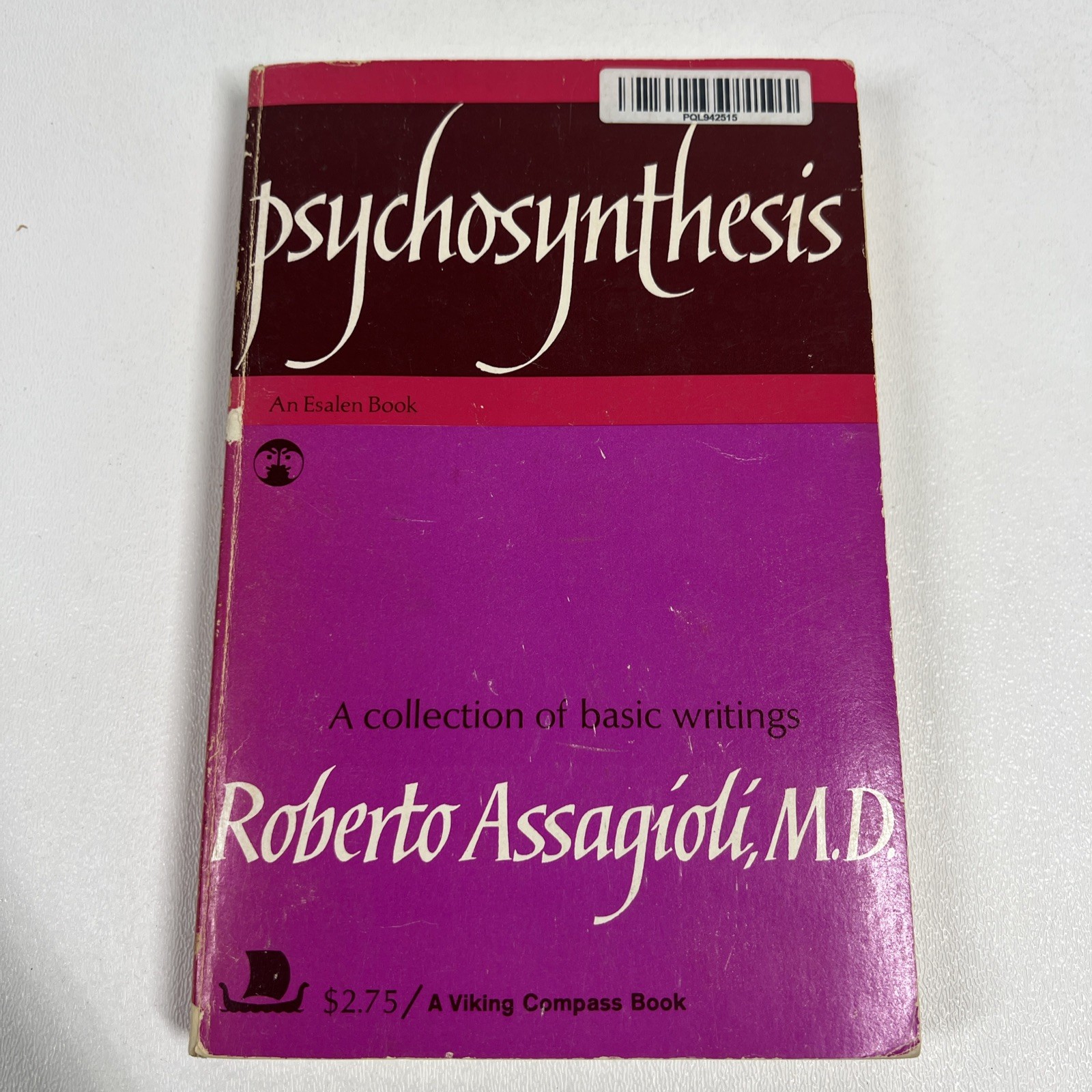 Psychosynthesis Paperback Robert Assagioli Esalen Book 1971 Psychology