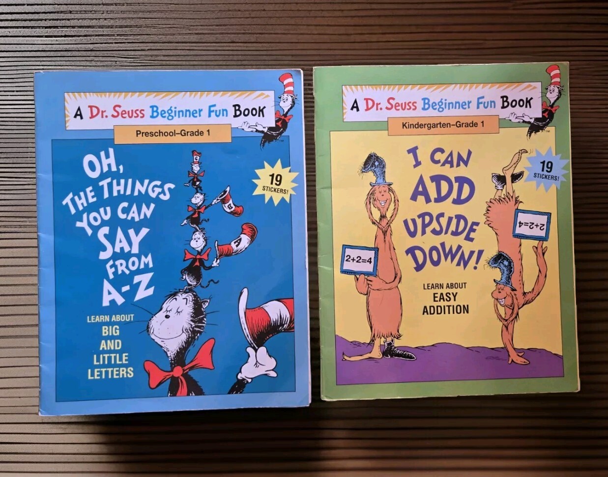Lot 2 Dr. Seuss Beginner Fun Books Workbooks Preschool Kindergarten 1st Grade 1