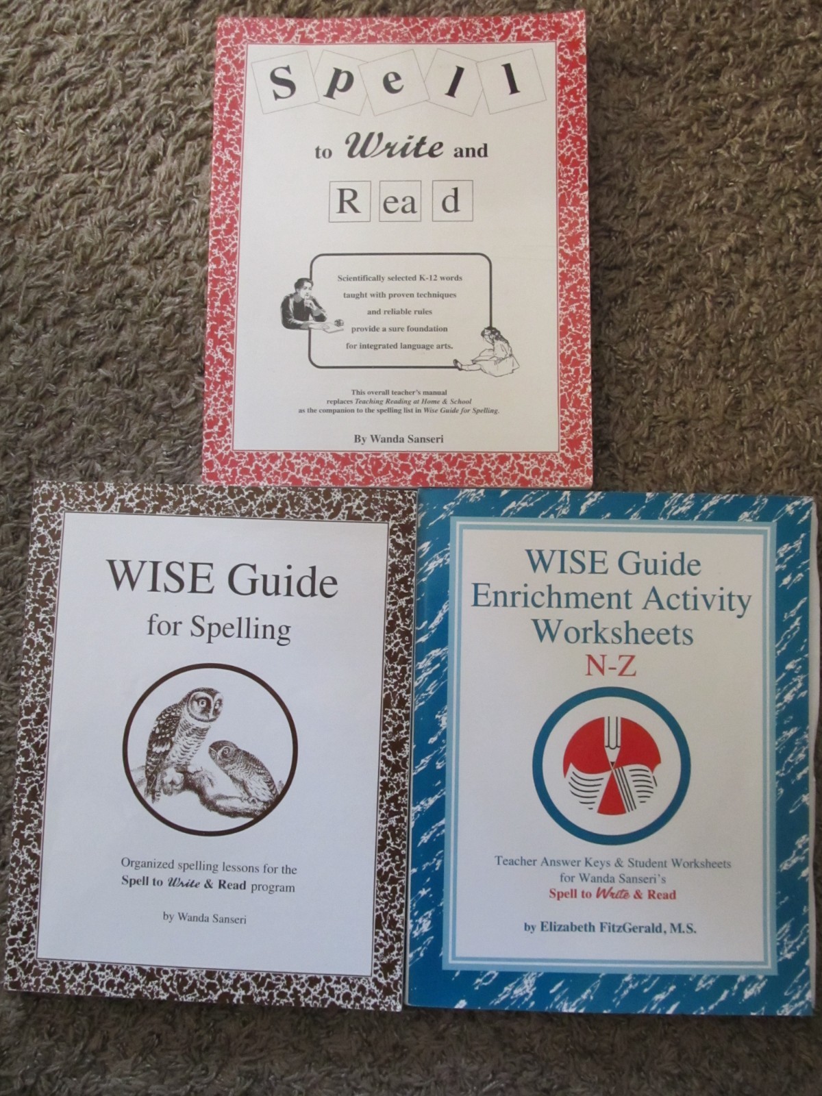 Wanda Sanseri SPELL TO WRITE & READ WISE GUIDE FOR SPELLING Activity Worksheets
