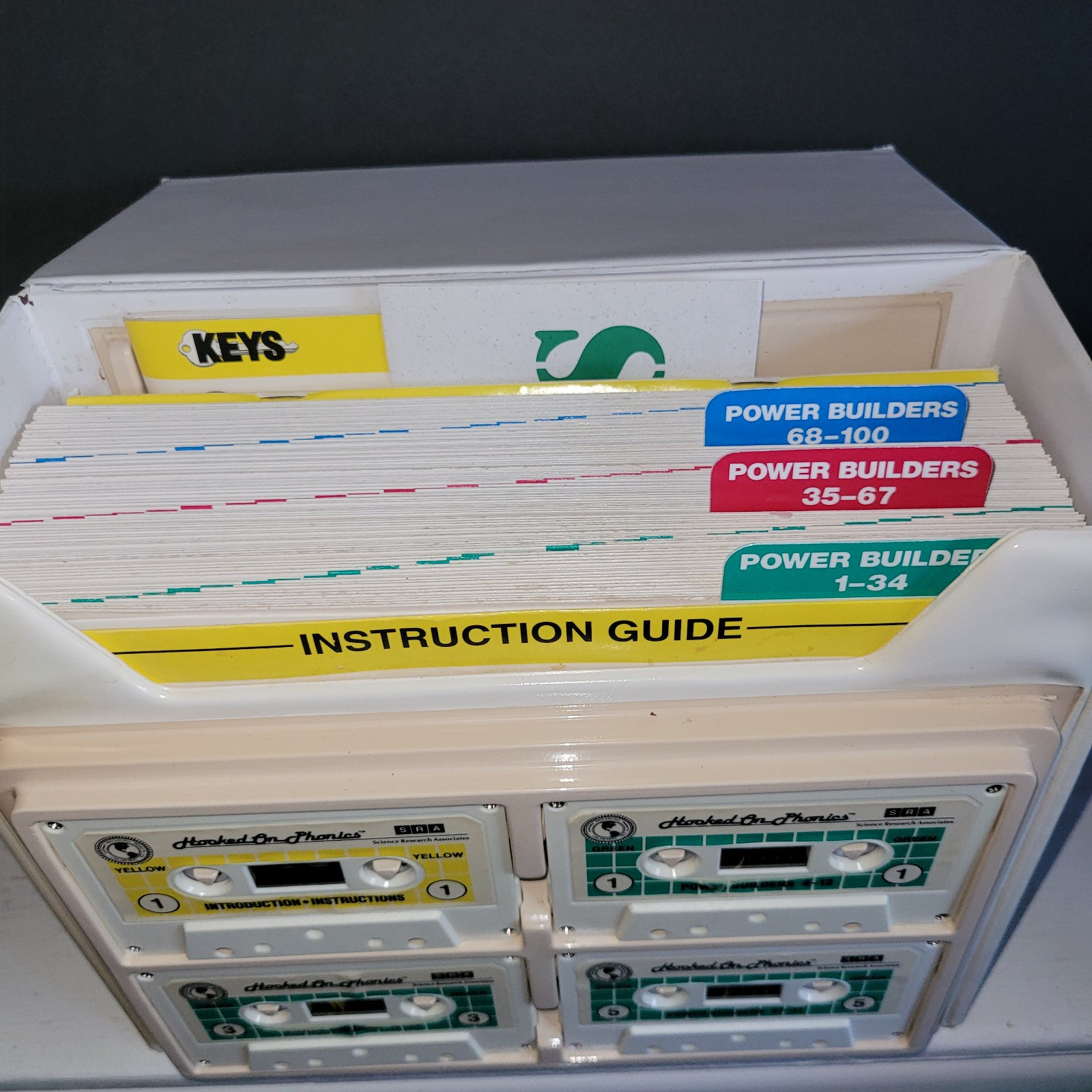 HOOKED On PHONICS YOUR READING POWER SRA 1992 COMPLETE with KEY BOOKS CASSETTES