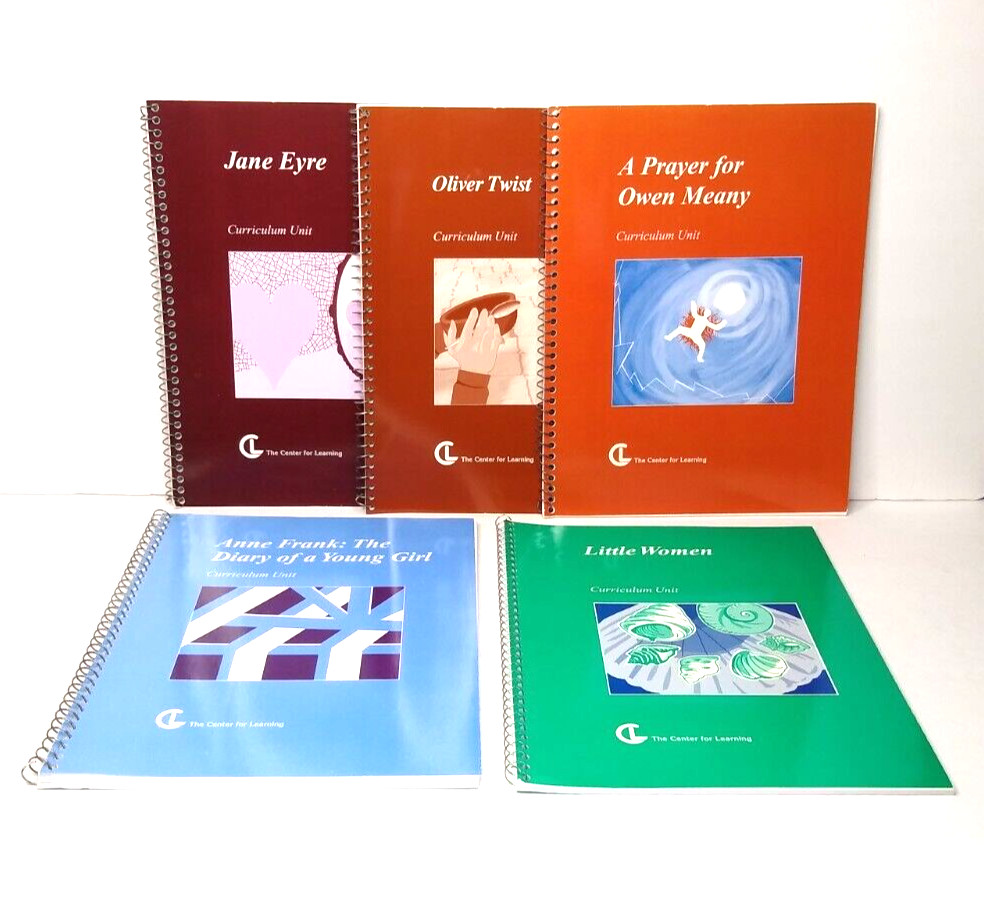 Center for Learning Curriculum Units Lot (5) Jane Eyre Oliver Twist Anne Frank