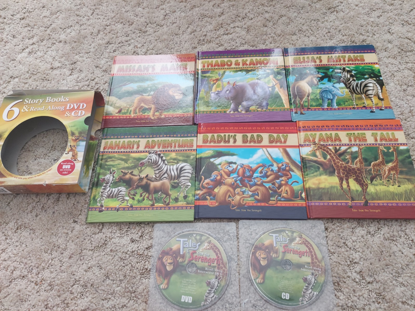 TALES FROM THE SERENGETI 6 Book Set CD and DVD