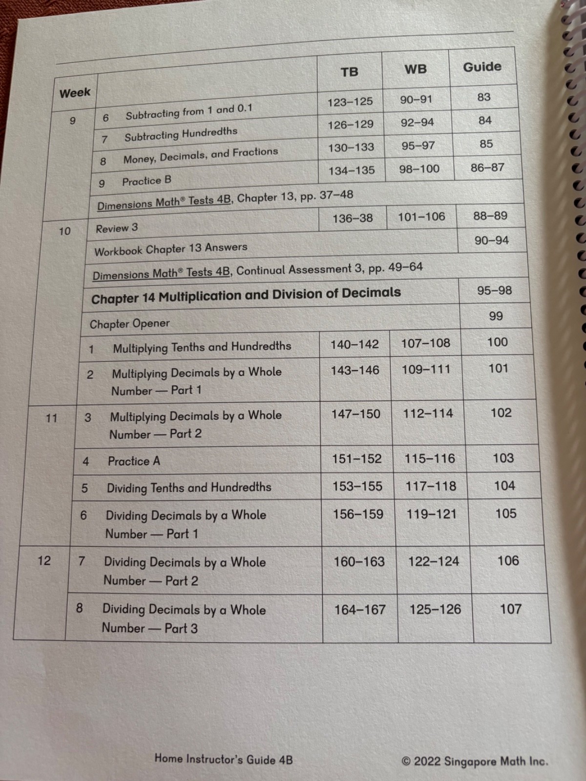 Dimensions Math Home Instructor’s Guide 4B