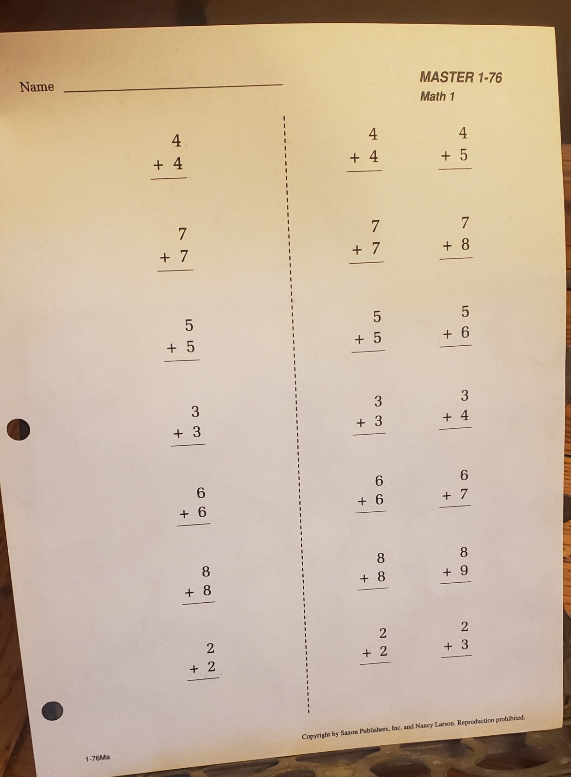 Saxon Math 1 First Grade Home Study Teacher’s Edition Flashcards Part 2 Workbook