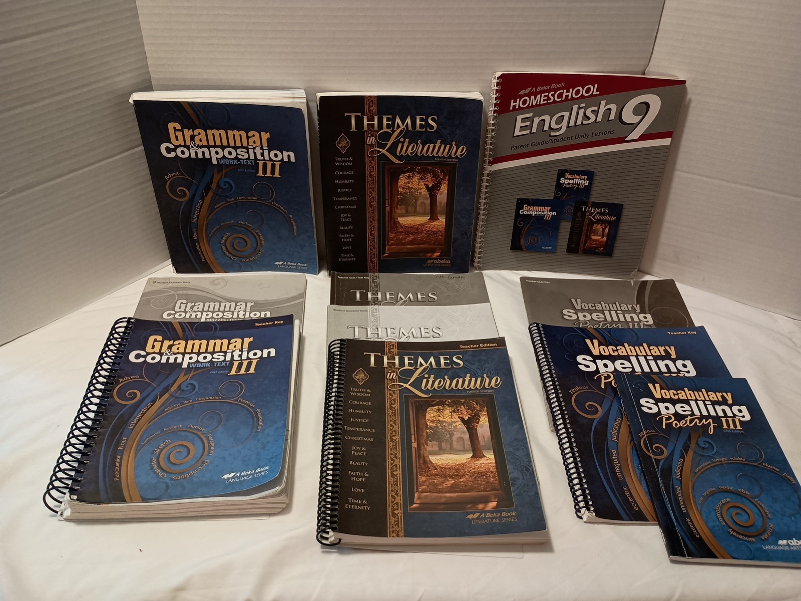 A Beka English 9 Grammar & Composition, Spelling, & Literature Curriculum Kit